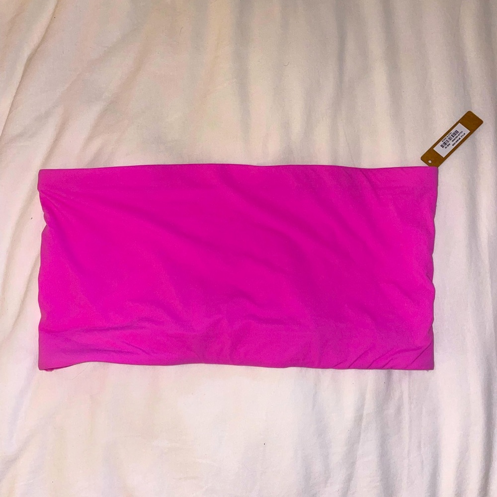 Skims Fits Everybody Bandeau Bralette in Neon Orchid Pink 2X